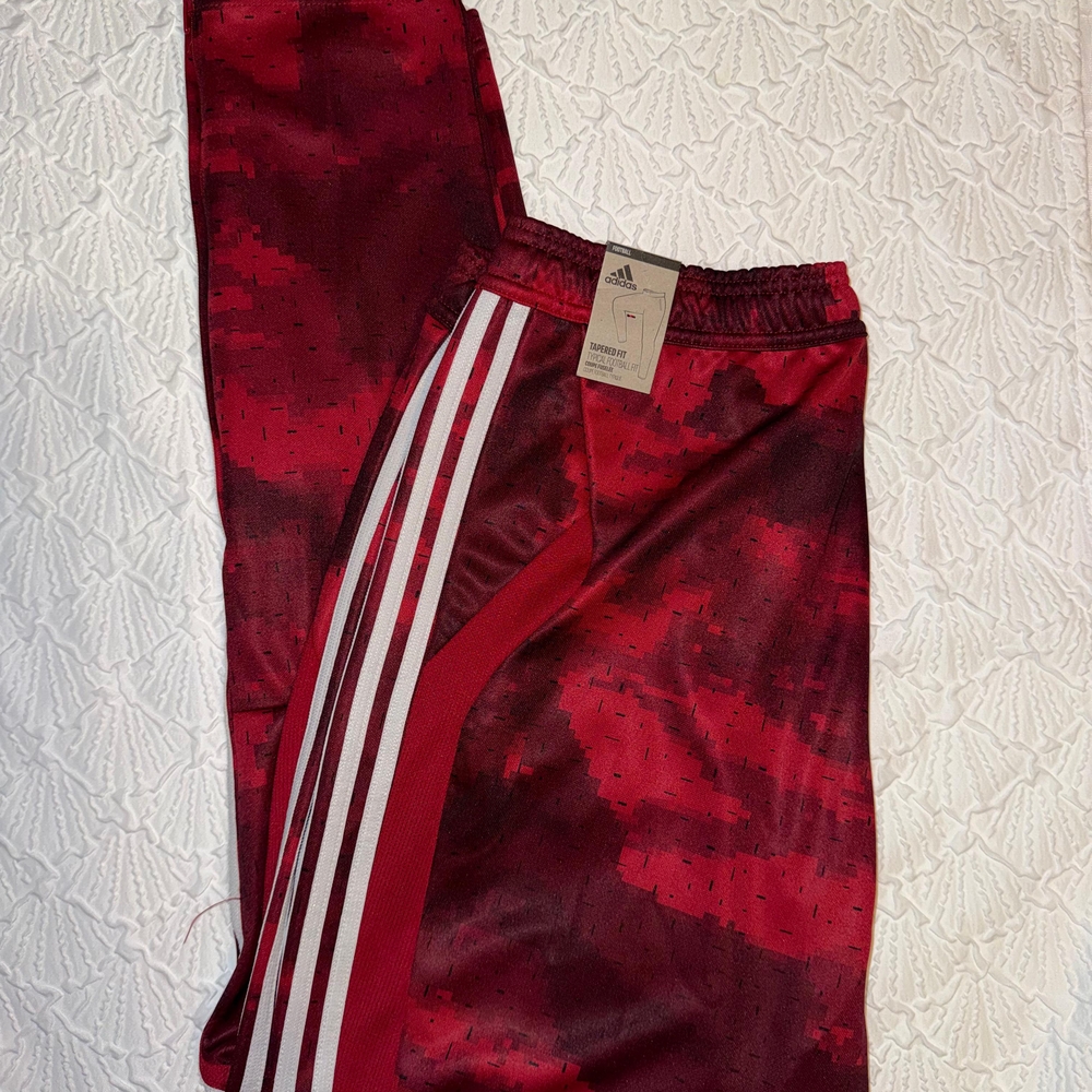 Adidas Men's Maroon and Red Joggers - Picture 3 of 4